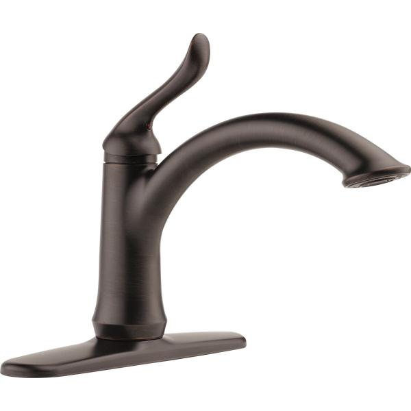 DELTA® Linden™ 1353-RB-DST Kitchen Faucet, Deck, Single Handle, Venetian Bronze® thumbnail 3