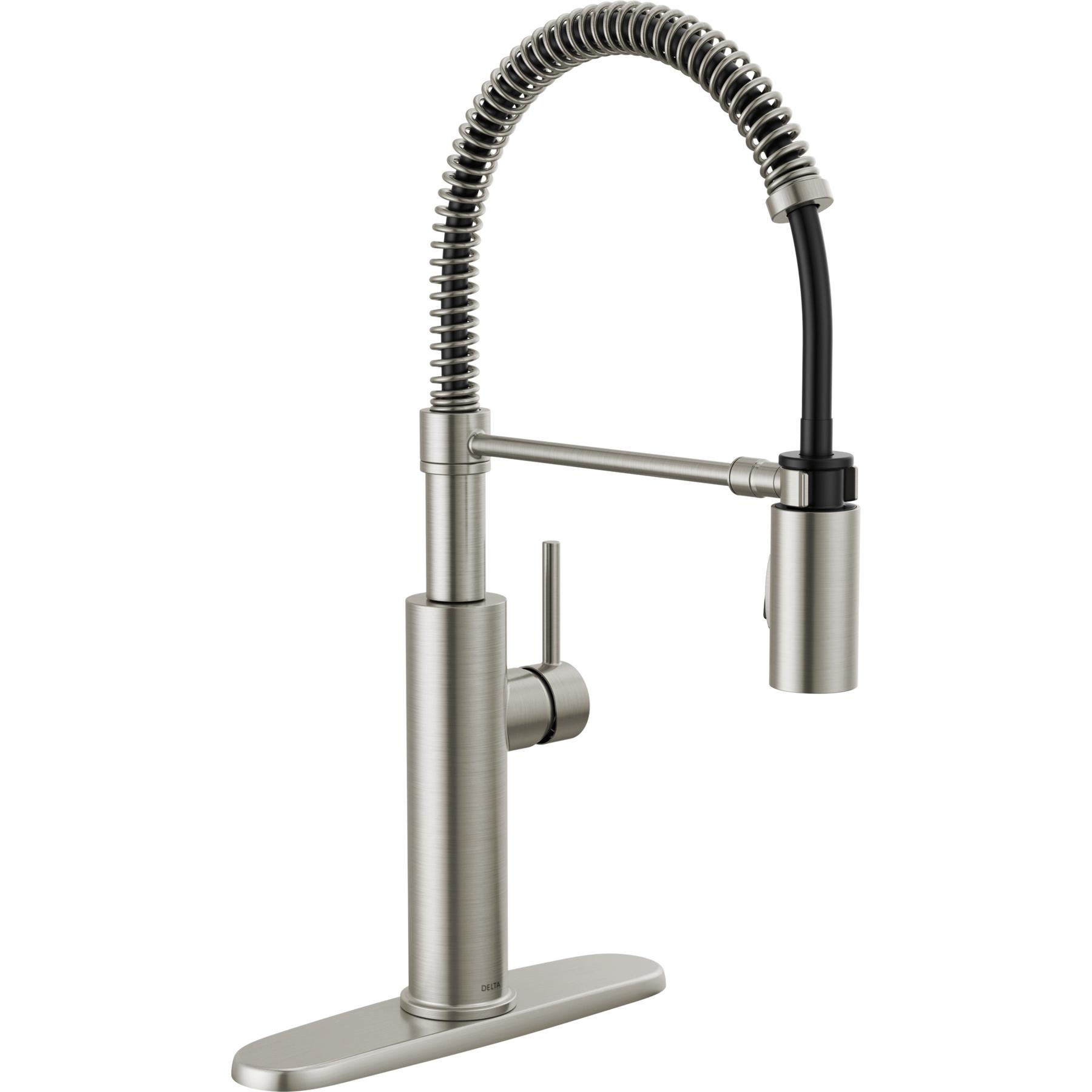 DELTA® Antoni® 18803-SP-DST Spring Kitchen Faucet, Deck, Spotshield Stainless thumbnail 4