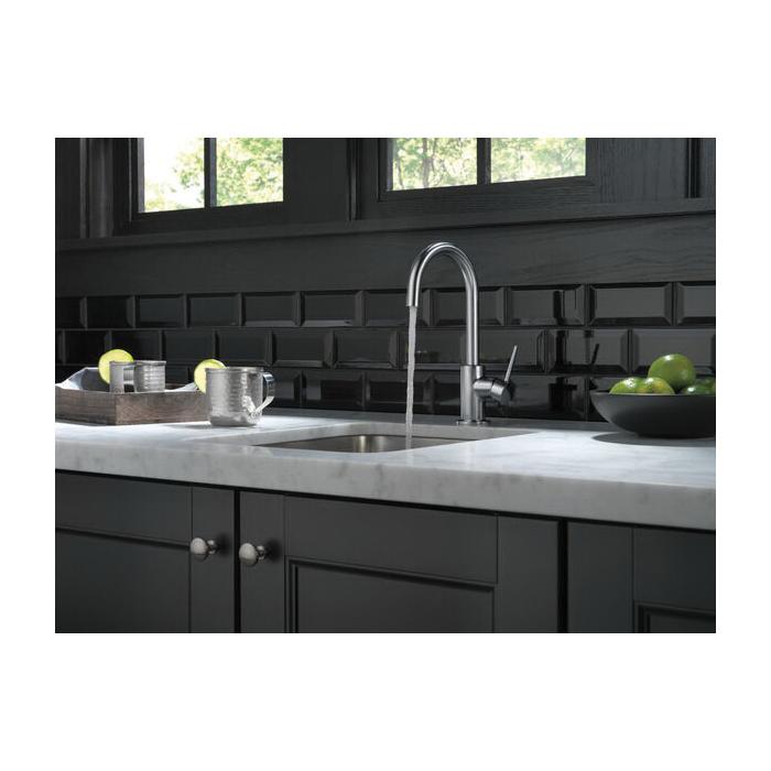 DELTA® Contemporary 1959LF-AR Bar and Prep Faucet, Deck, Arctic Stainless thumbnail 4