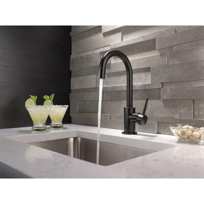 DELTA® Trinsic® 1959LF-BL Bar/Prep Faucet, Deck, Matte Black thumbnail 2