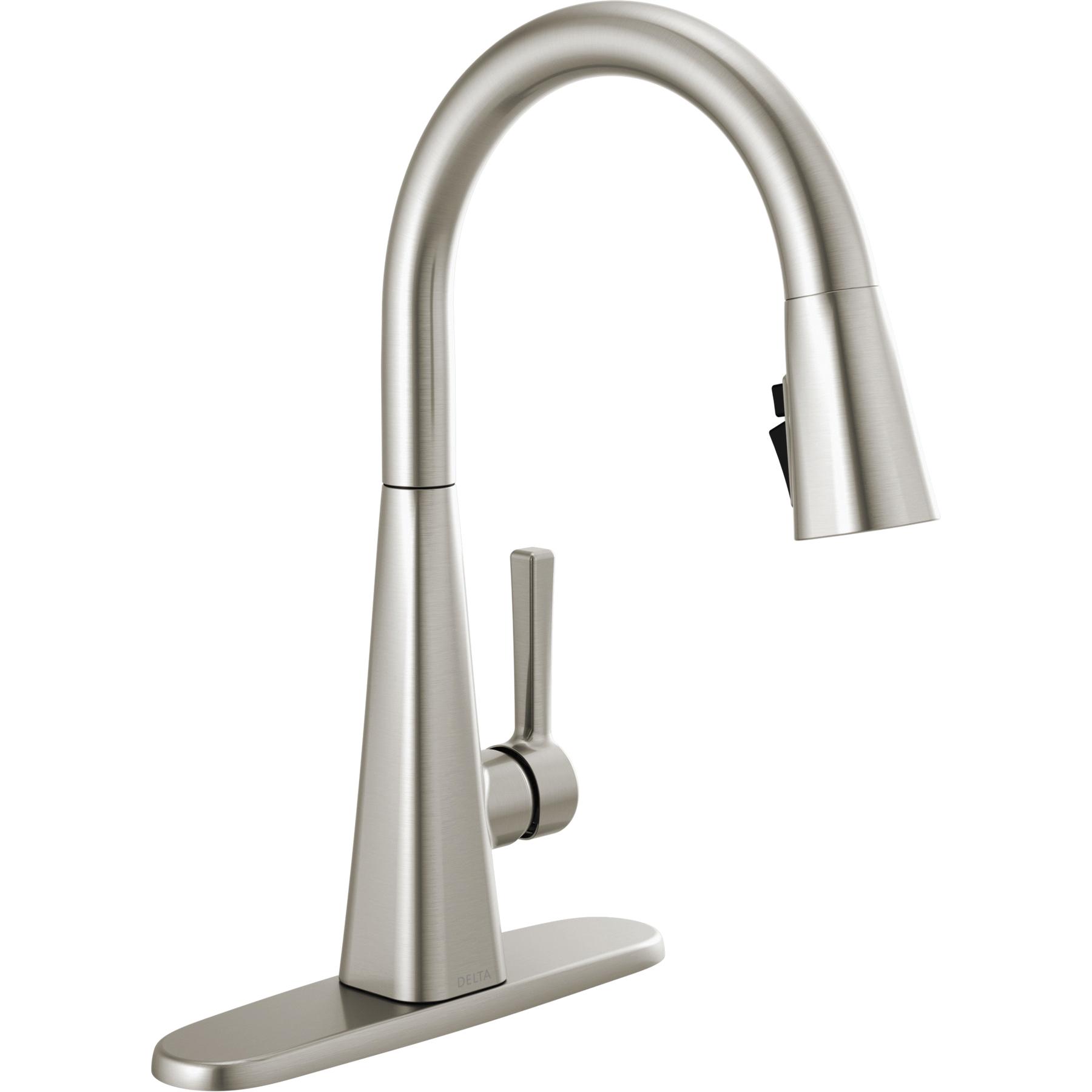DELTA® Lenta® 19802Z-SP-DST Kitchen Faucet, Deck, Pull-Down, SpotShield® Stainless thumbnail 3