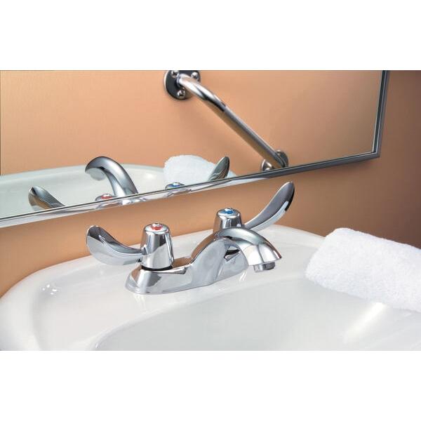 DELTA® Teck® 21C142 Bathroom Faucet, 2-Handle, Deck, Centerset, Chrome