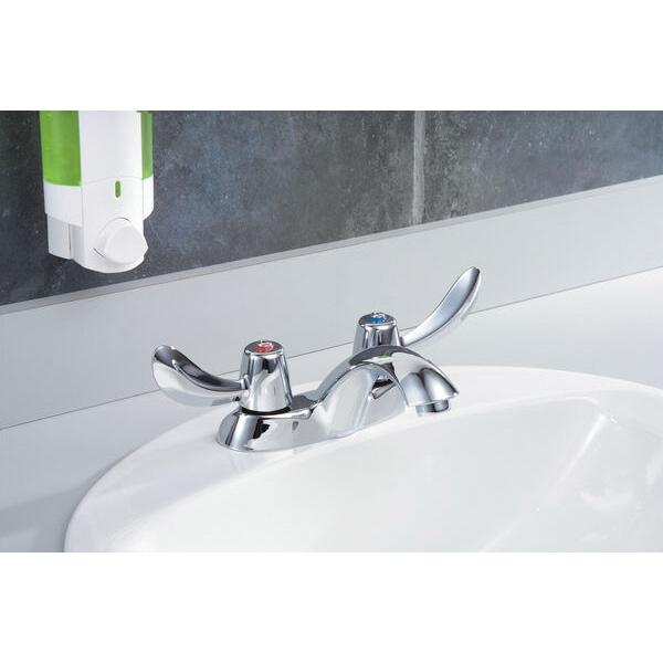 DELTA® Teck® 21C142 Bathroom Faucet, 2-Handle, Deck, Centerset, Chrome thumbnail 2