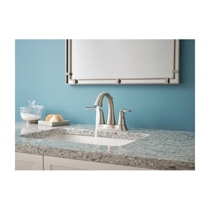 DELTA® Lahara® 2538-SSMPU-DST Bathroom Faucet, 2-Handle, Deck, Centerset, Pop-Up, Stainless Steel thumbnail 2