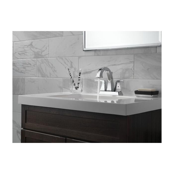 DELTA® Dryden® 2551-MPU-DST Bathroom Faucet, 2-Handle, Deck, Centerset, Pop-Up, Chrome