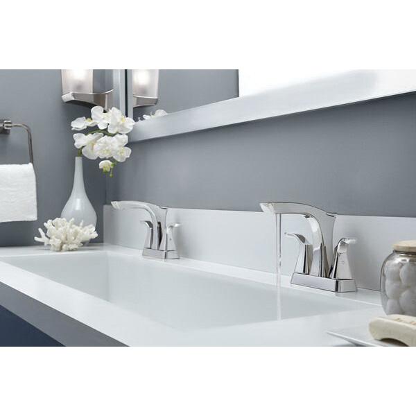 DELTA® Tesla® 2552-MPU-DST Bathroom Faucet, 2-Handle, Deck, Centerset, Pop-Up, Polished Chrome thumbnail 2