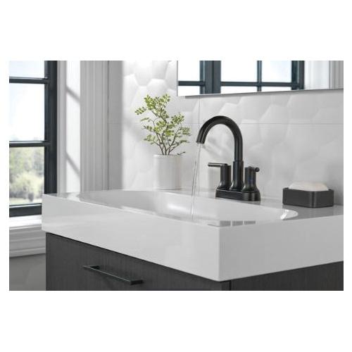 DELTA® Trinsic® 2559-BLMPU-DST Bathroom Sink Faucet, 2-Handle, Deck, Centerset, Push, Matte Black thumbnail 2
