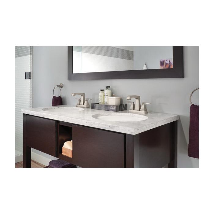 DELTA® Ashlyn® 2564-SSMPU-DST Bathroom Faucet, 2-Handle, Deck, Centerset, Pop-Up, Stainless Steel thumbnail 2