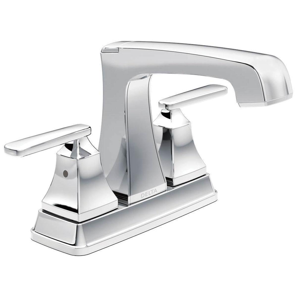 DELTA® Ashlyn® 2564-TP-DST Bathroom Faucet, 2-Handle, Deck, Centerset, Pop-Up, Chrome