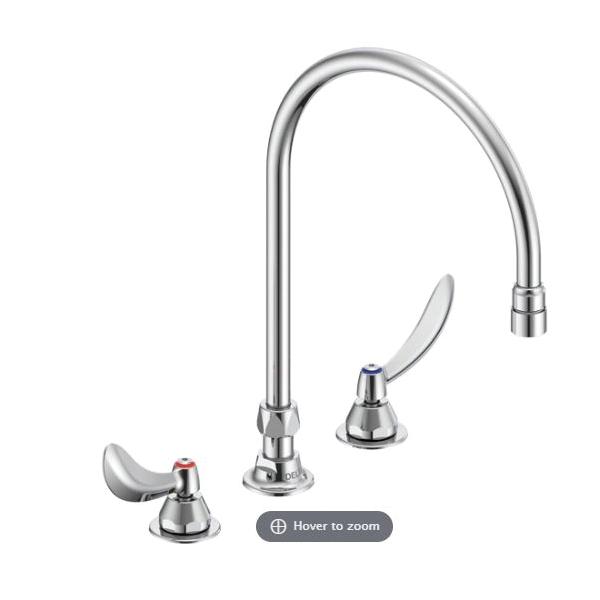 DELTA® 27C2924-R7 Sink Faucet, 2-Handle, Deck, Widespread, Polished Chrome