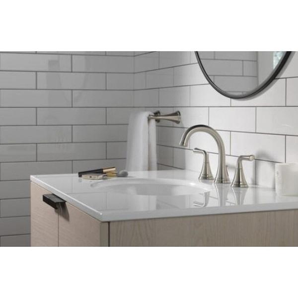 DELTA® Kayra® 3533LF-SSMPU Bathroom Faucet, 2-Handle, Deck, Widespread, Pop-Up, Brilliance® Stainless thumbnail 2