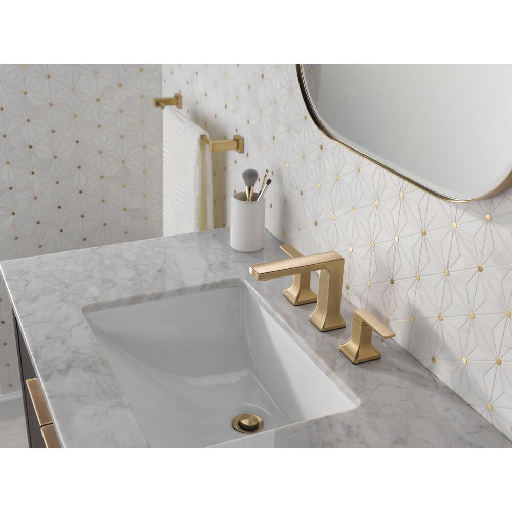 DELTA® Velum™ 3537LF-CZMPU Bathroom Faucet, 2-Handle, Deck, Widespread, Pop-Up, Champagne Bronze