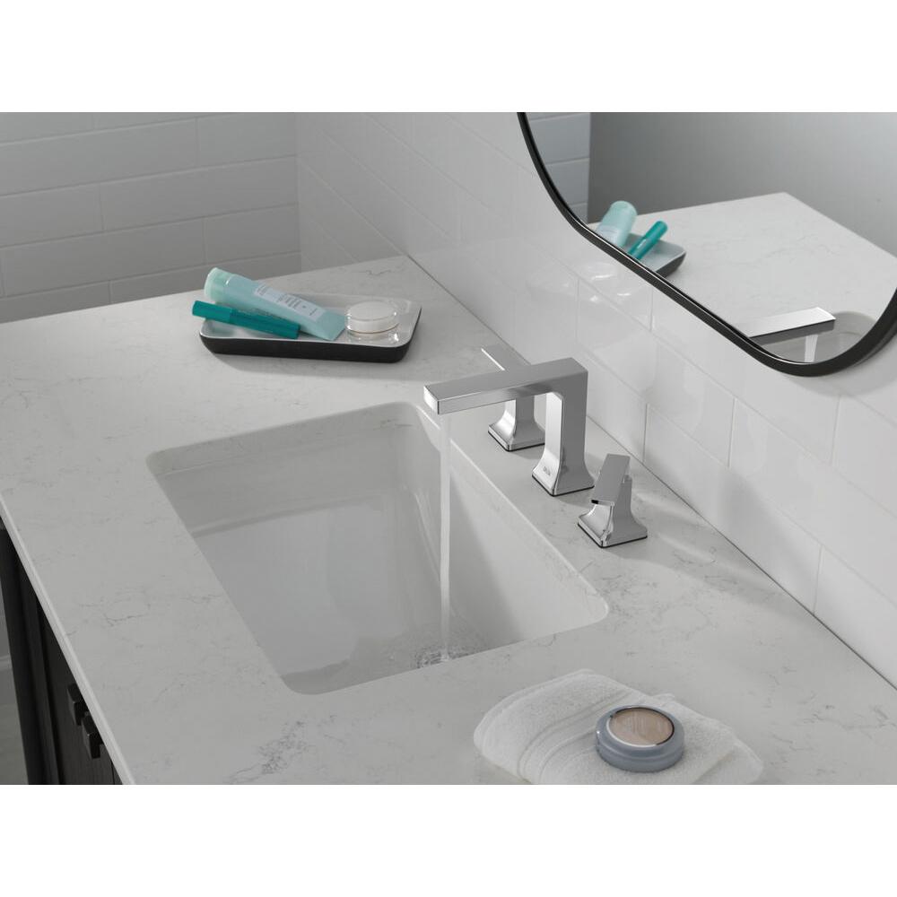 DELTA® Velum™ 3537LF-MPU Bathroom Faucet, 2-Handle, Deck, Widespread, Pop-Up, Chrome thumbnail 3