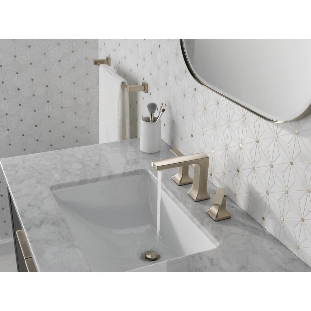 DELTA® Velum™ 3537LF-SSMPU Bathroom Sink Faucet, 2-Handle, Deck, Widespread, Pop-Up, Stainless thumbnail 2