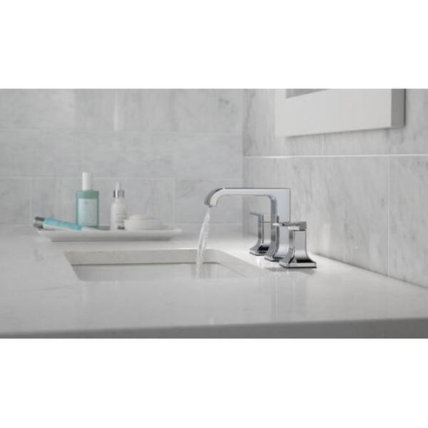 DELTA® Velum™ 3539LF-MPU Bathroom Faucet, 2-Handle, Deck, Widespread, Pop-Up, Chrome thumbnail 3