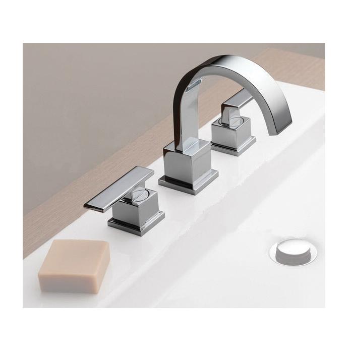 DELTA® Vero® 3553LF Bathroom Faucet, 2-Handle, Deck, Widespread, Pop-Up, Polished Chrome thumbnail 2