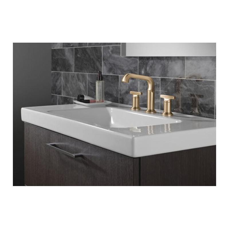 DELTA® Tetra® 35587-CZ-PR-DST Bathroom Faucet, 2-Handle, Deck, Widespread, Pop-Up, Lumicoat® Champagne Bronze thumbnail 3