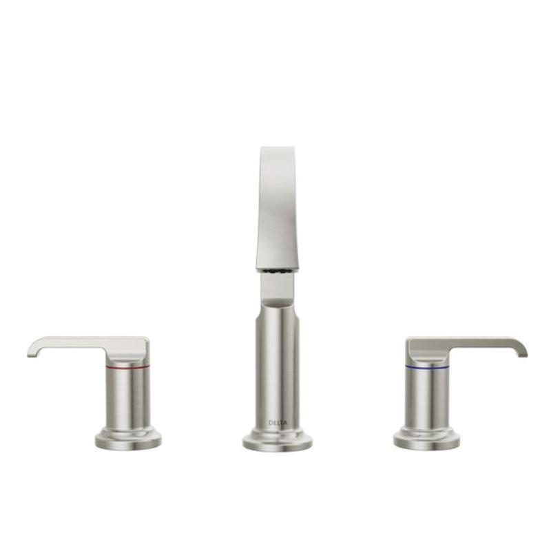 DELTA® Tetra® 35588-PR-DST Bathroom Faucet, 2-Handle, Deck, Widespread, Pop-Up, Lumicoat® Chrome thumbnail 2