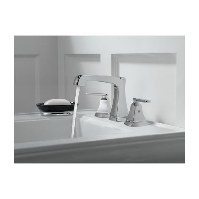 DELTA® Ashlyn® 3564-MPU-DST Bathroom Faucet, 2-Handle, Deck, Widespread, Pop-Up, Chrome thumbnail 4