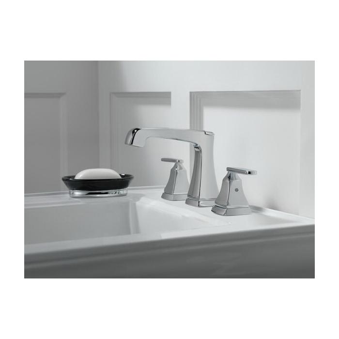 DELTA® Ashlyn® 3564-MPU-DST Bathroom Faucet, 2-Handle, Deck, Widespread, Pop-Up, Chrome thumbnail 2