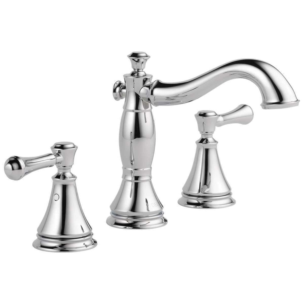 DELTA® Cassidy® 3597LF-MPU Bathroom Faucet, 2-Handle, Deck, Centerset, Pop-Up, Chrome thumbnail 2