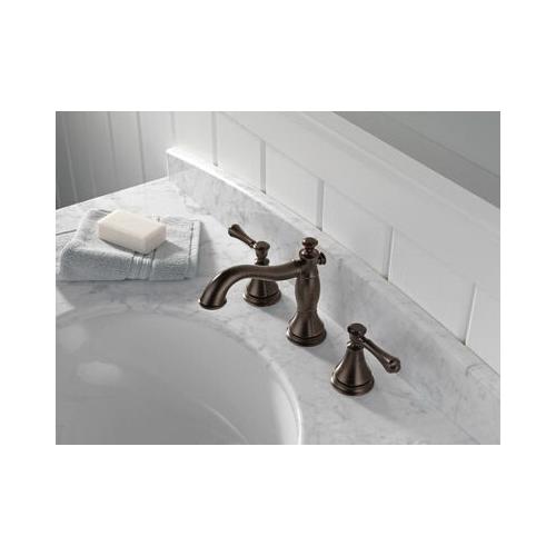 DELTA® Cassidy® 3597LF-RBMPU Bathroom Faucet, 2-Handle, Deck, Widespread, Pop-Up, Venetian Bronze® thumbnail 2