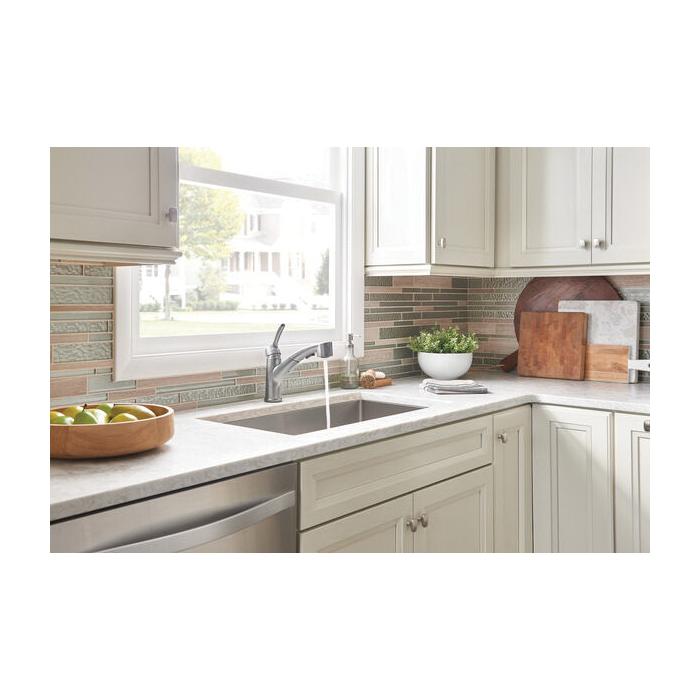 DELTA® Collins™ 4140-AR-DST Kitchen Faucet, Deck, Pull-Out, Arctic Stainless thumbnail 4