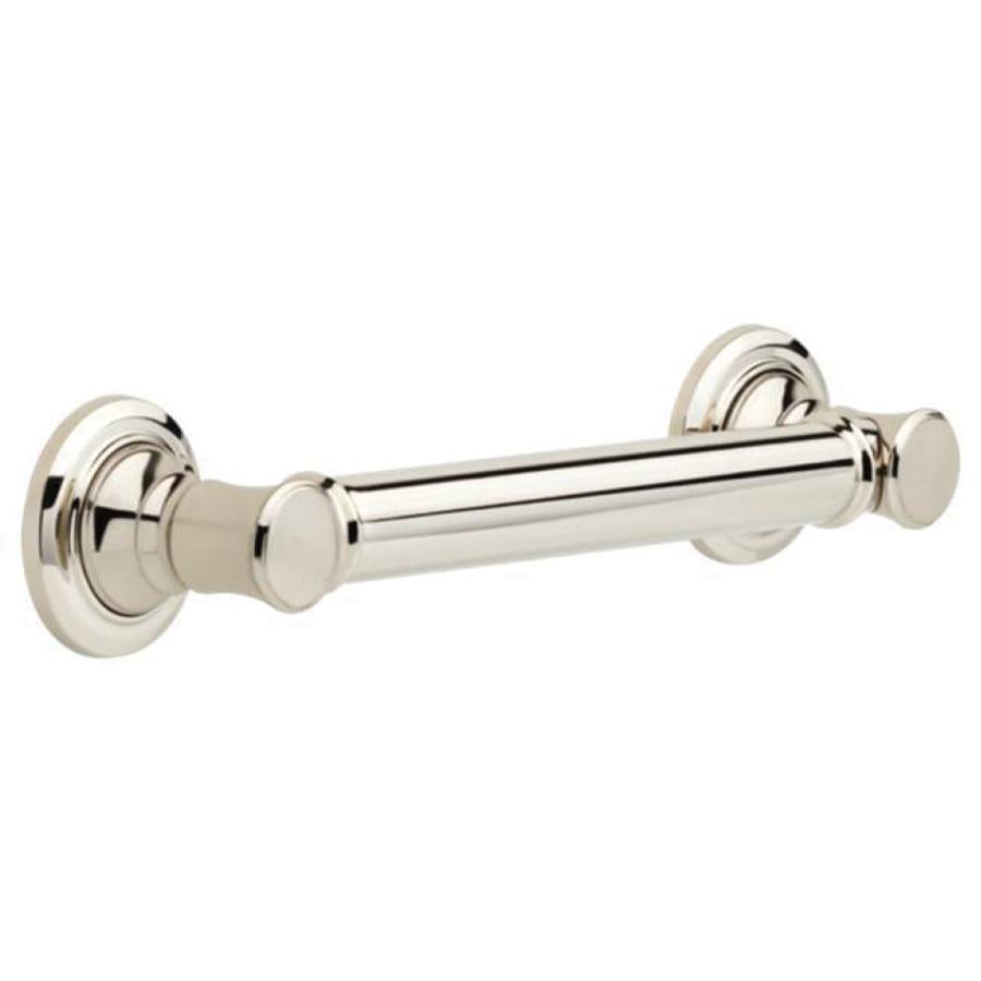 DELTA® BathSafety 41612-PN Grab Bar, 1-1/4 in Dia, 12 in L, Polished Nickel