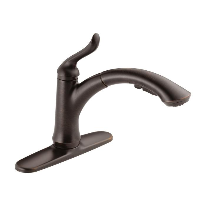 DELTA® Linden™ 4353-RB-DST Kitchen Faucet, Deck, Pull-Out, Venetian Bronze® thumbnail 3