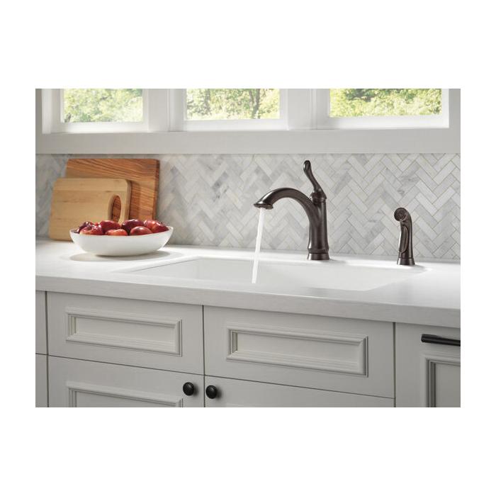 DELTA® Linden™ 4453-RB-DST Kitchen Faucet, Deck, Single Handle, Venetian Bronze®