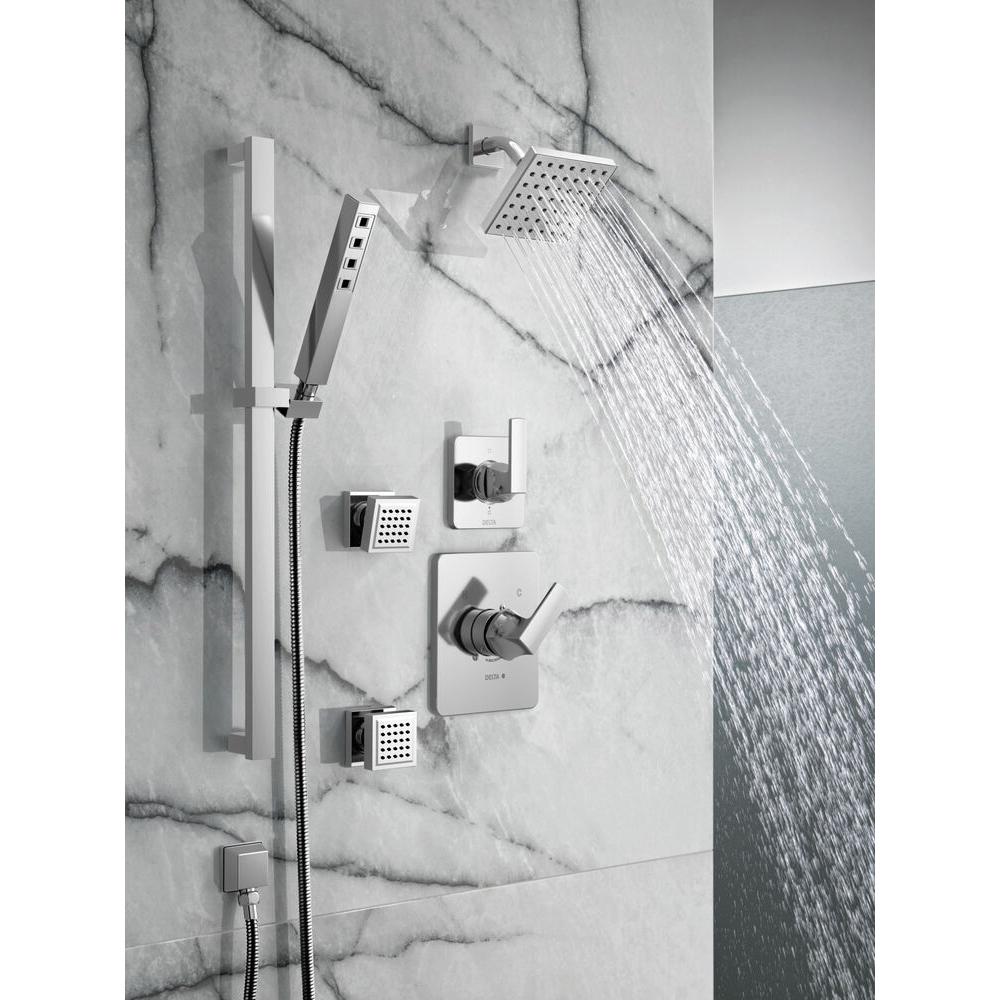 DELTA® 50150-PR Series 50150-PR Body Spray, 1.75 gpm, 1/2 in, Male, Brass, Lumicoat® Chrome, 2-55/32 in L, 2-11/16 in W thumbnail 4