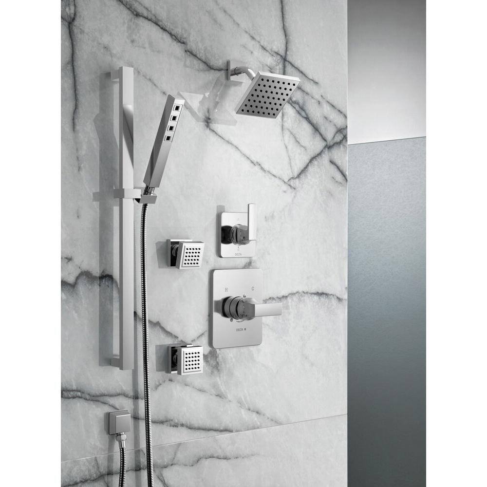 DELTA® 50150-PR Series 50150-PR Body Spray, 1.75 gpm, 1/2 in, Male, Brass, Lumicoat® Chrome, 2-55/32 in L, 2-11/16 in W thumbnail 3