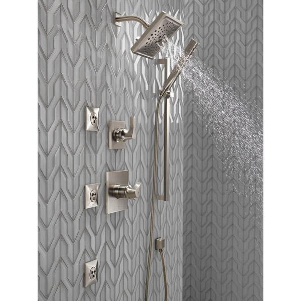 DELTA® 51140-SS Handshower, 10-1/16 in H Spray Face, 1.75 gpm, 82 in L Hose, IPS, Stainless Steel