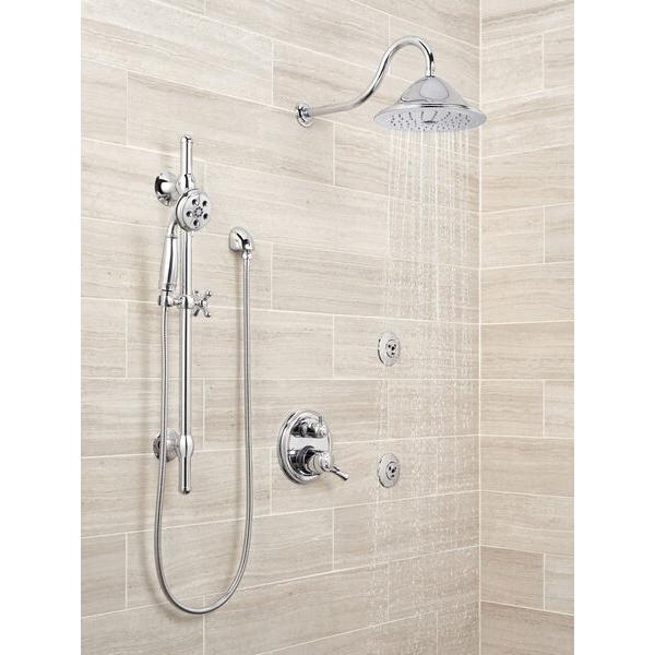 DELTA® Cassidy™ 51308 Slide Bar Hand Shower, H2OKinetic®, Massaging Spray, 1.75 gpm, 60 to 82 in L Hose, Chrome-Plated