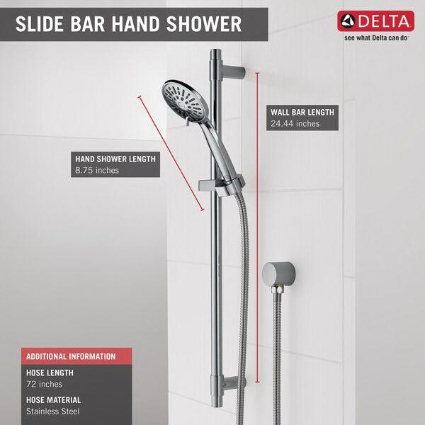 DELTA® 51361 Hand Shower With Massage, 3-7/8 in Spray Face, Full Body, Full with Massage, Massaging, Pause Spray, NPT thumbnail 3