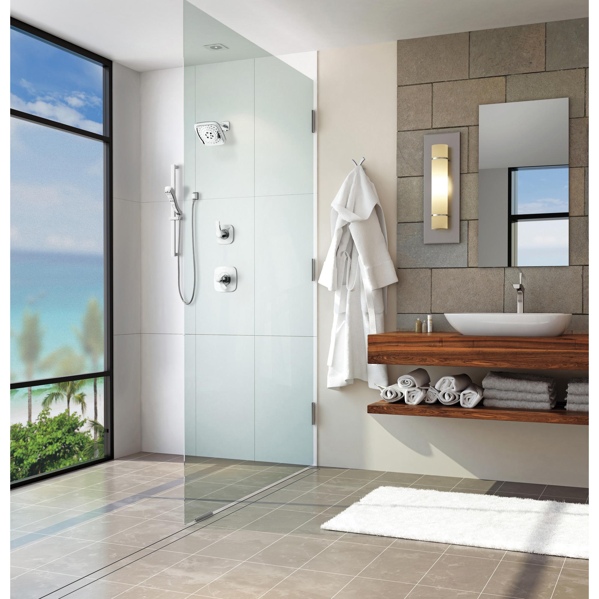 DELTA® Universal Showering 51552 Handshower, 2-7/16 in Spray Face, H2OKinetic®, Full Body, Massaging, Pause Spray