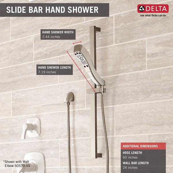 DELTA® 51552-SS Handshower, 2-7/16 in W Spray Face, Full Body, H2OKinetic®, Massage and Pause Spray, 1.75 gpm thumbnail 4