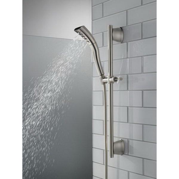DELTA® Universal Showering 51579-SS Handshower With Slide Bar, 2-5/16 in L Spray Face, H2OKinetic® Spray, 1.75 gpm thumbnail 2