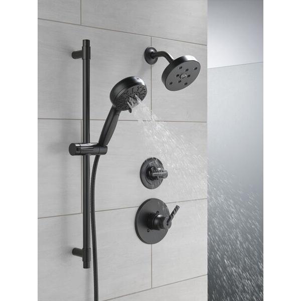 DELTA® ProClean™ 51584-BL Slide Bar Handshower With Cleaning Spray, 4-1/2 in Dia Spray Face, 1.75 gpm, 82 in L Hose