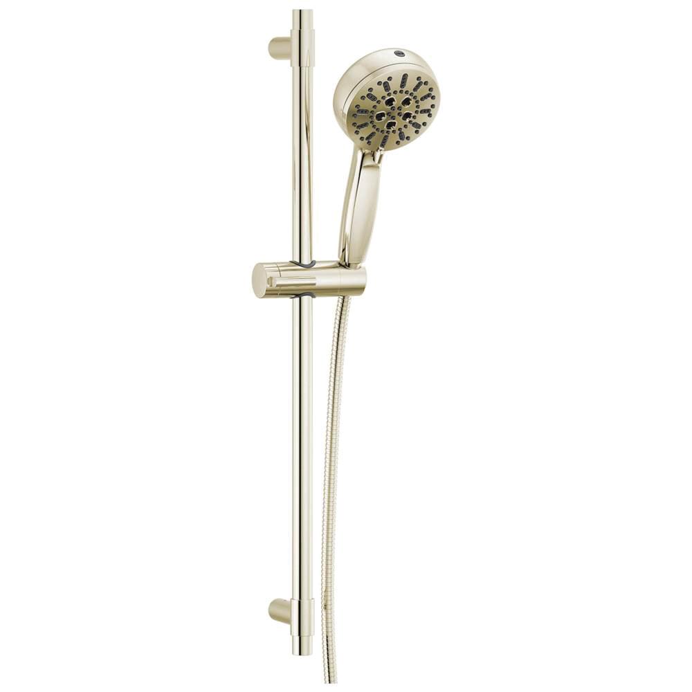 DELTA® ProClean™ 51584-PN-PR Slide Bar Handshower With Cleaning Spray, 4-1/2 in Dia Spray Face, 1.75 gpm, 82 in L Hose
