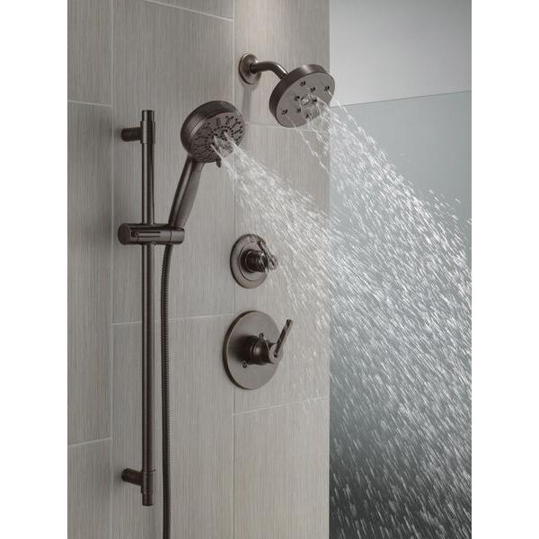 DELTA® ProClean™ 51584-RB Slide Bar Handshower With Cleaning Spray, 4-1/2 in Dia Spray Face, 1.75 gpm, 82 in L Hose thumbnail 2