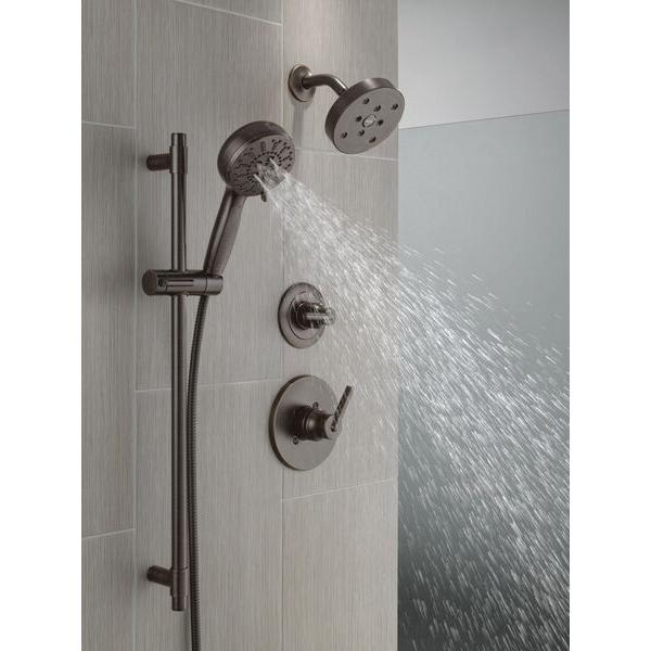 DELTA® ProClean™ 51584-RB Slide Bar Handshower With Cleaning Spray, 4-1/2 in Dia Spray Face, 1.75 gpm, 82 in L Hose