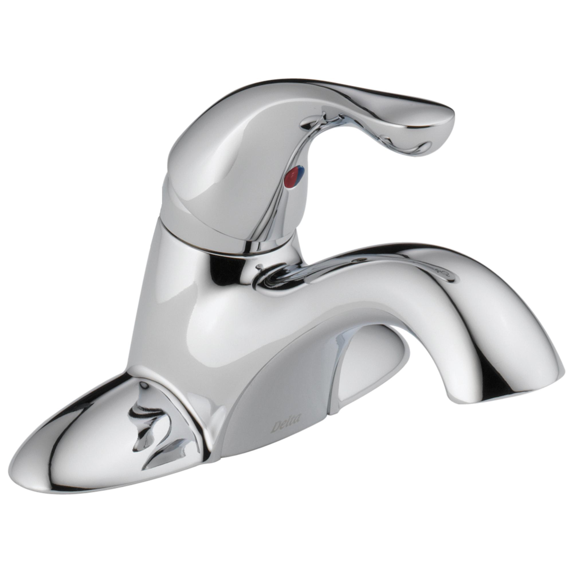 delta® 520-MPU-DST Bathroom Faucet, 1-Handle, Deck, Centerset, Pop-Up, Chrome