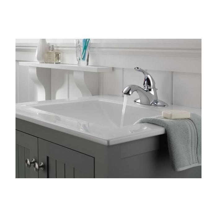 DELTA® Classic™ 520-MPU-DST Bathroom Faucet, 1-Handle, Deck, Centerset, Pop-Up, Chrome