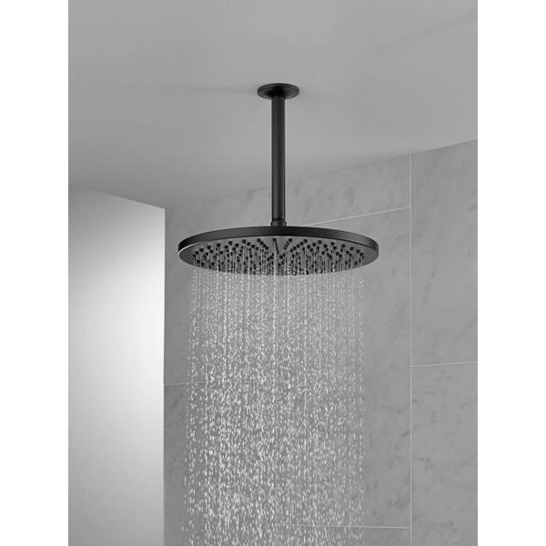 DELTA® Universal Showering 52158-BL25 Raincan Showerhead, 2.5 gpm, 1 -Spray, Ceiling, Wall Mounting, 12 in Head thumbnail 2