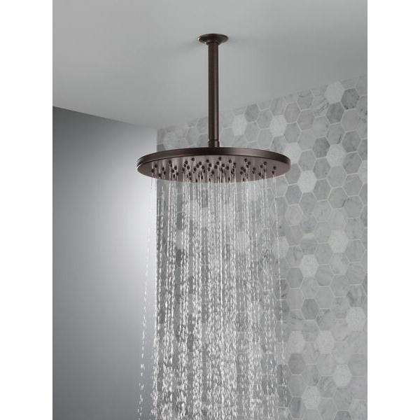 DELTA® Universal Showering 52158-RB Raincan Showerhead, 1.75 gpm, 1 -Spray, Ceiling, Wall Mounting, 12 in Head thumbnail 2