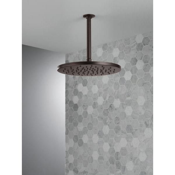 DELTA® Universal Showering 52158-RB Raincan Showerhead, 1.75 gpm, 1 -Spray, Ceiling, Wall Mounting, 12 in Head thumbnail 4