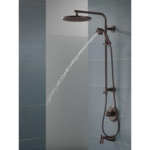 DELTA® Universal Showering 52158-RB Raincan Showerhead, 1.75 gpm, 1 -Spray, Ceiling, Wall Mounting, 12 in Head thumbnail 3