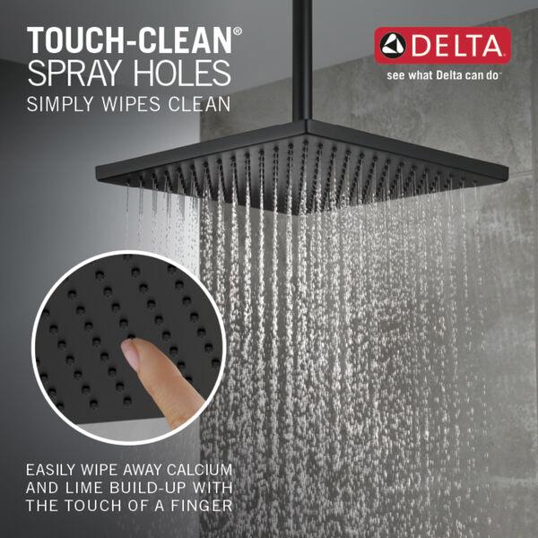 DELTA® Universal Showering 52159-BL25 Raincan Showerhead, 2.5 gpm, 1 -Spray, Ceiling, Wall Mounting, 12 in Head thumbnail 2