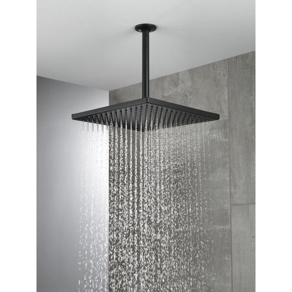 DELTA® Universal Showering 52159-BL25 Raincan Showerhead, 2.5 gpm, 1 -Spray, Ceiling, Wall Mounting, 12 in Head thumbnail 3